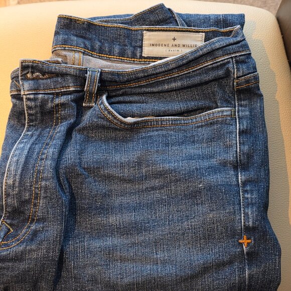 Imogene and Willie Blue Denim Jeans size 33 wide leg preowned great condition - Picture 10 of 10